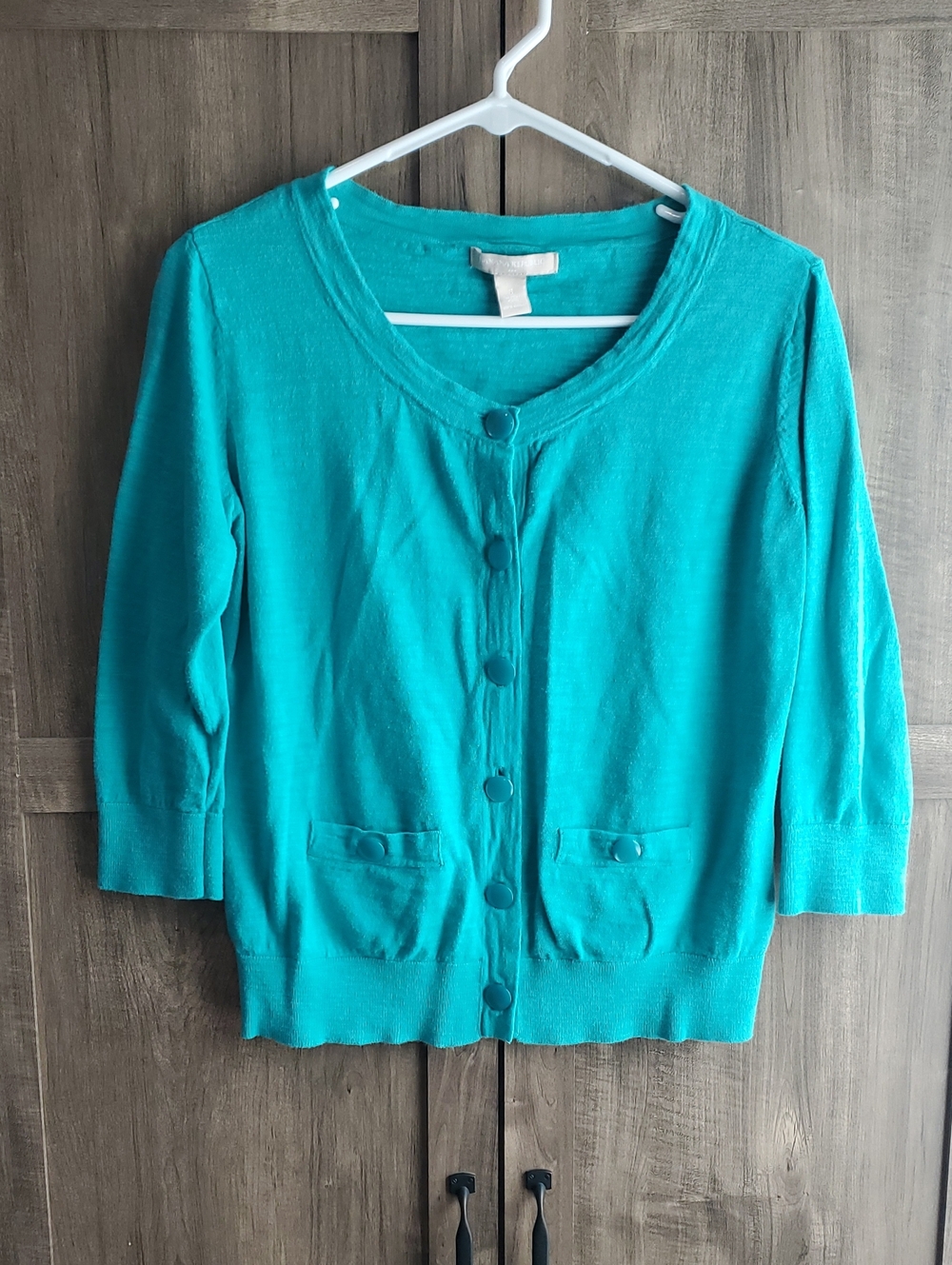 Banana Republic Turquoise Button-Front Cardigan
